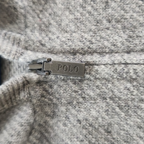 RALPH LAUREN POLO CASHMERE FZ HOODIE KIDS GREY - Picture 4 of 10
